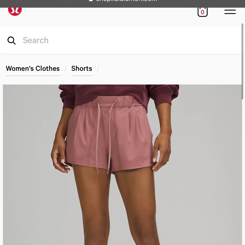 Teal barely worn LuluLemon Stroll at Sundown short